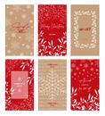 Christmas Instagram Post Stories templates pack. Merry Christmas greeting card posts, social media templates. Royalty Free Stock Photo